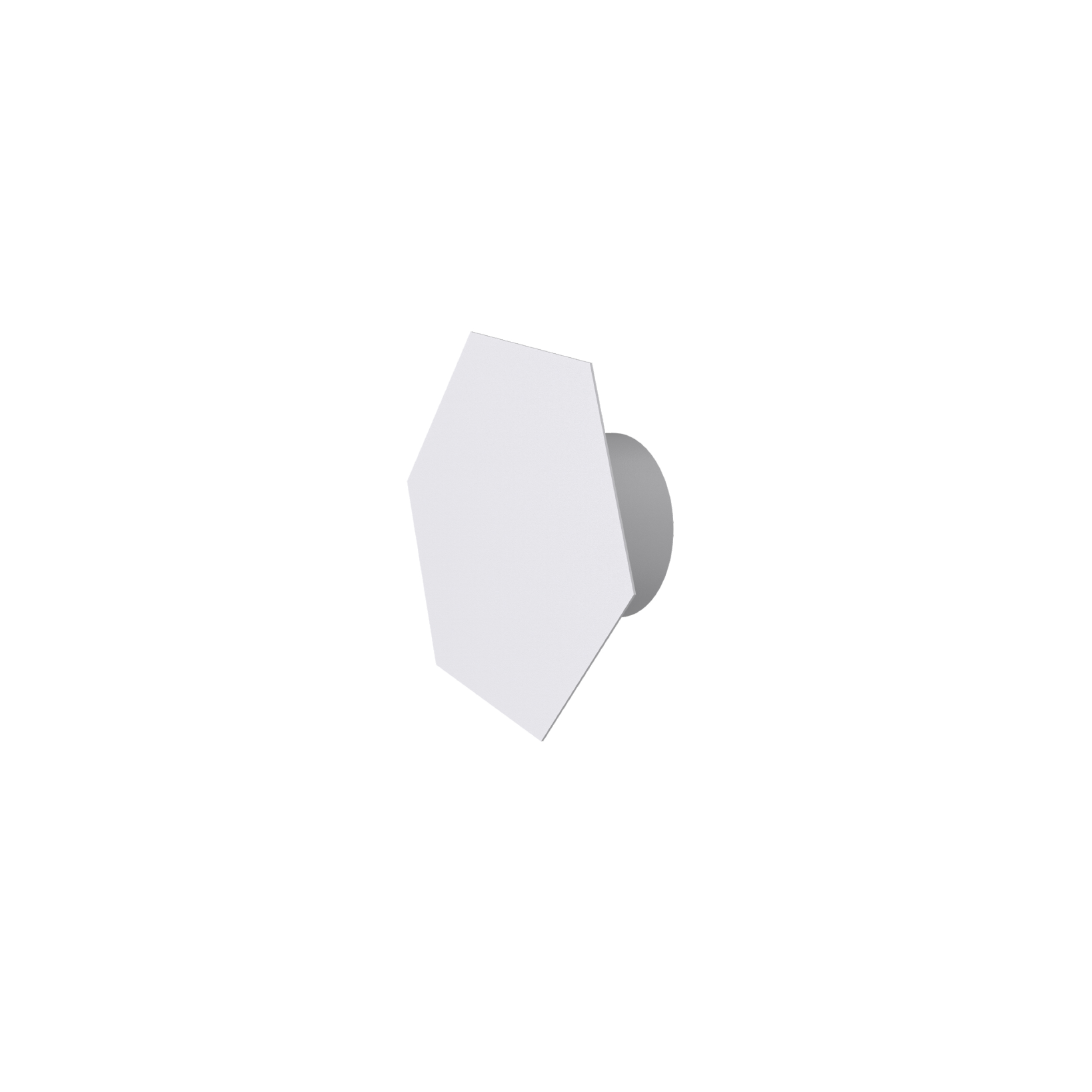 white hexagonal simple type wall light with back light for indoor