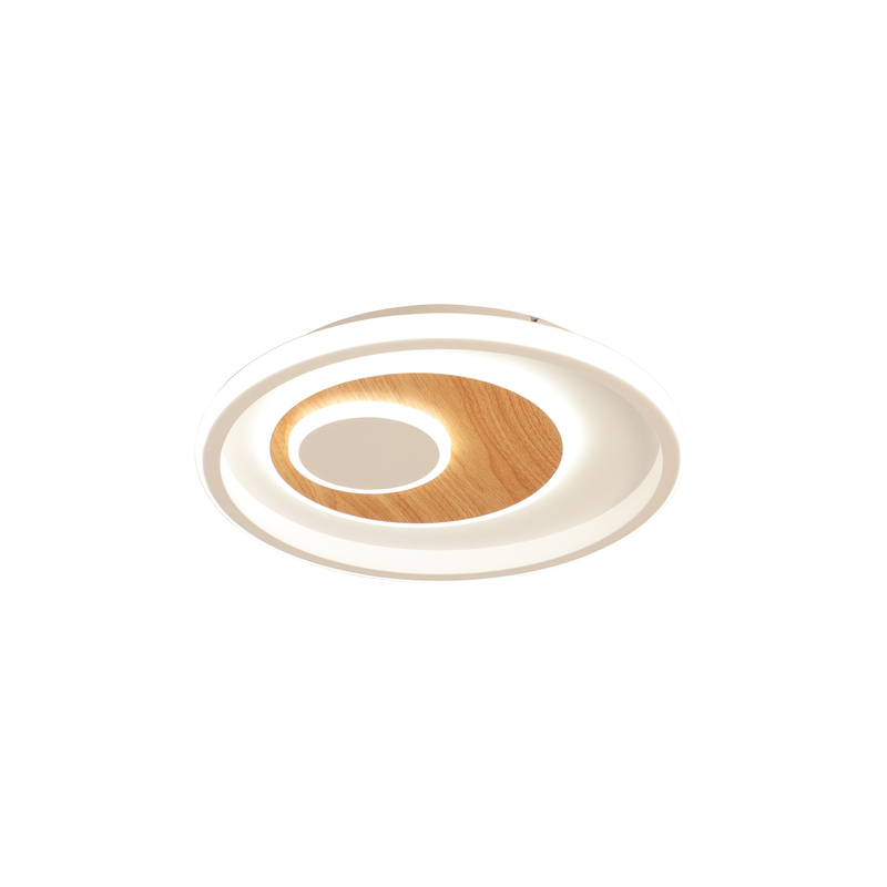 round grain wood pattern ceiling light