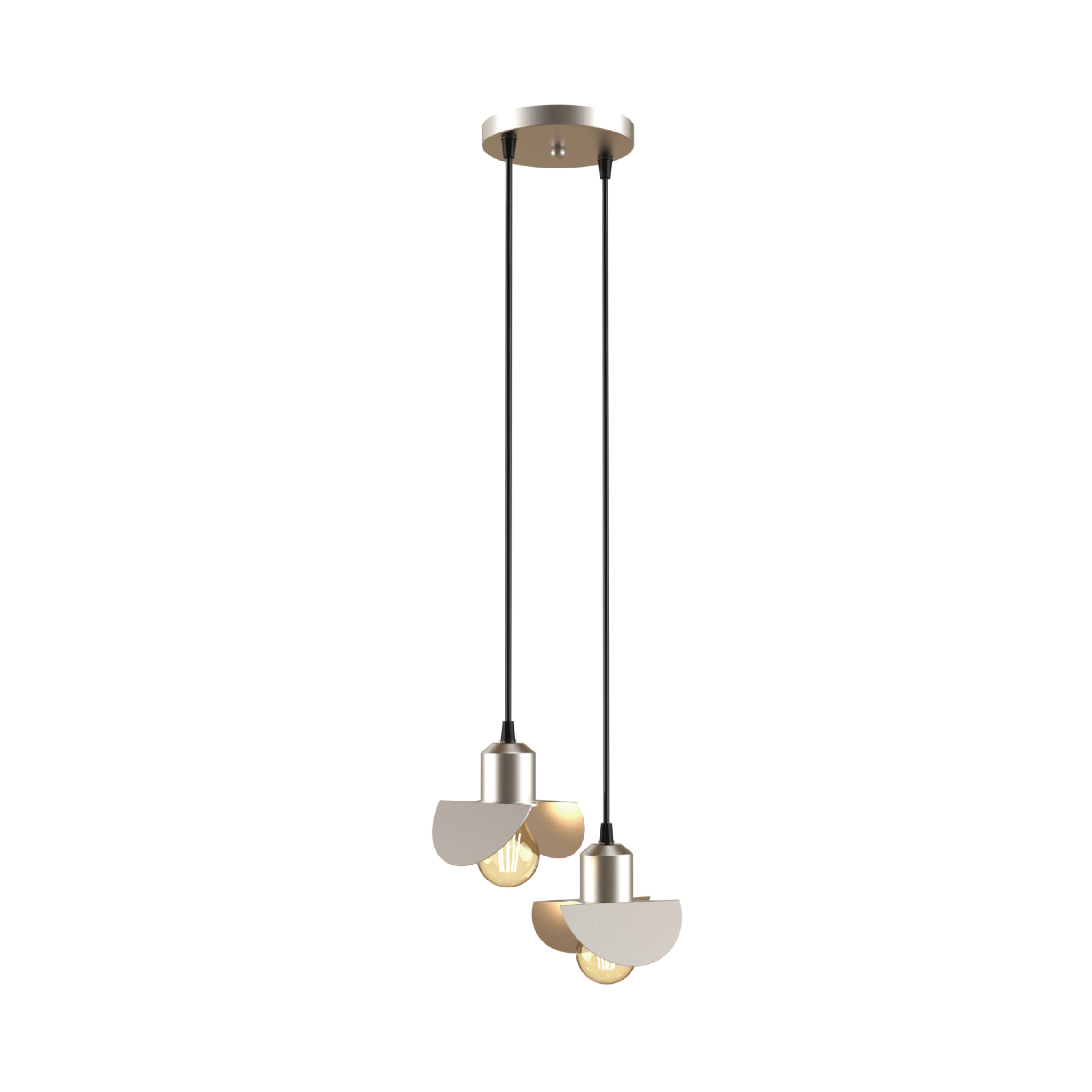 dual head metta gold pendant light