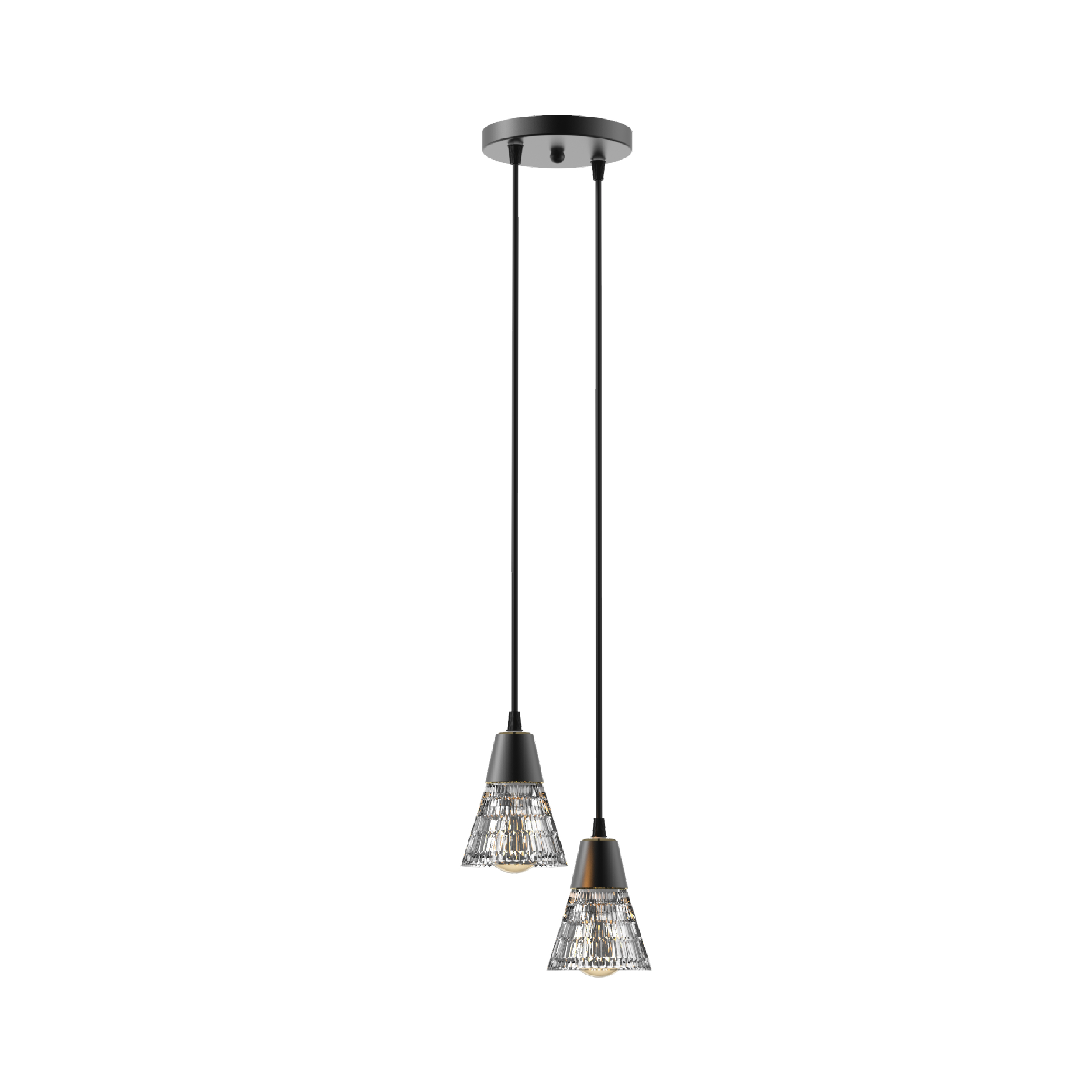 clear glass shade 2* e27 pendant light
