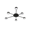 black six light heads gx53 sector ceiling light
