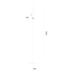 three gu10 socket floor lamp dimension