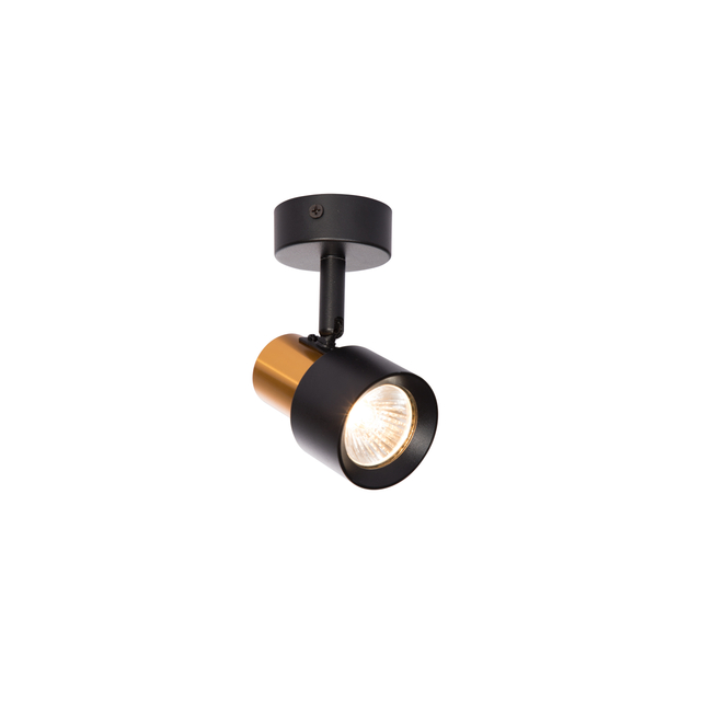 black and gold ceiling mounted downlight with gu10 sector