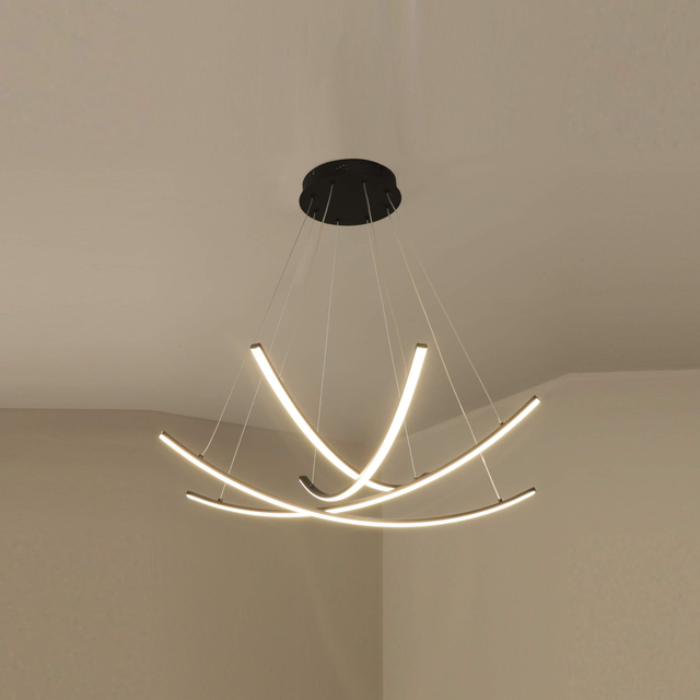four linear led bars pendant light