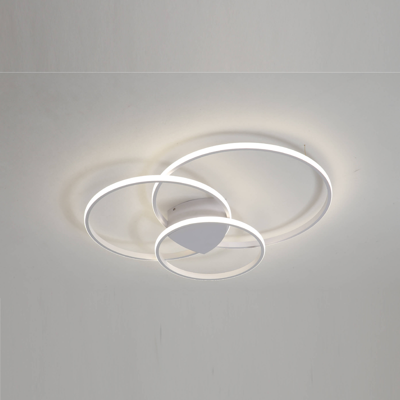 three rings white led ceiling light