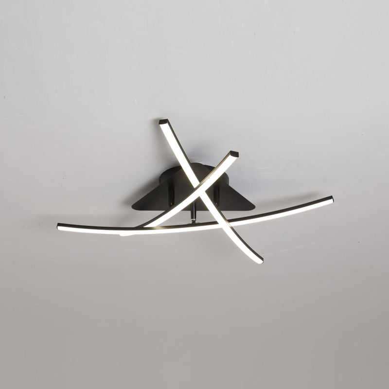 Twisted Knots Black Ceiling Light