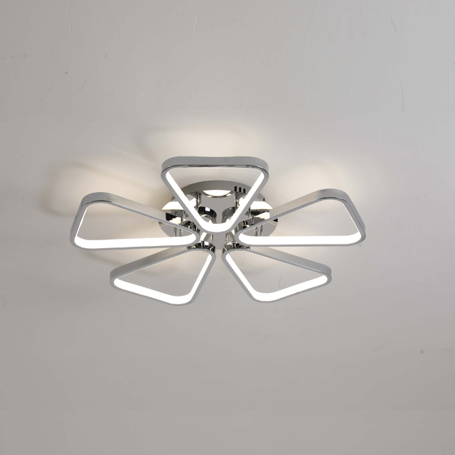 Ceiling LED Chandelier with five triangle