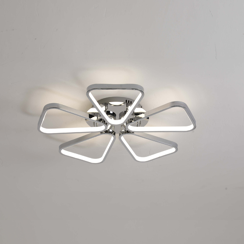 Ceiling LED Chandelier with five triangle