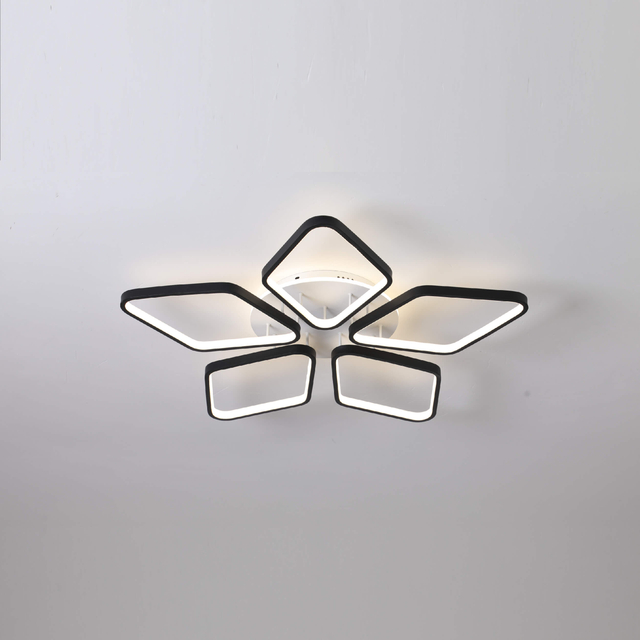  five rhombuses with rounded corners LED ceiling light