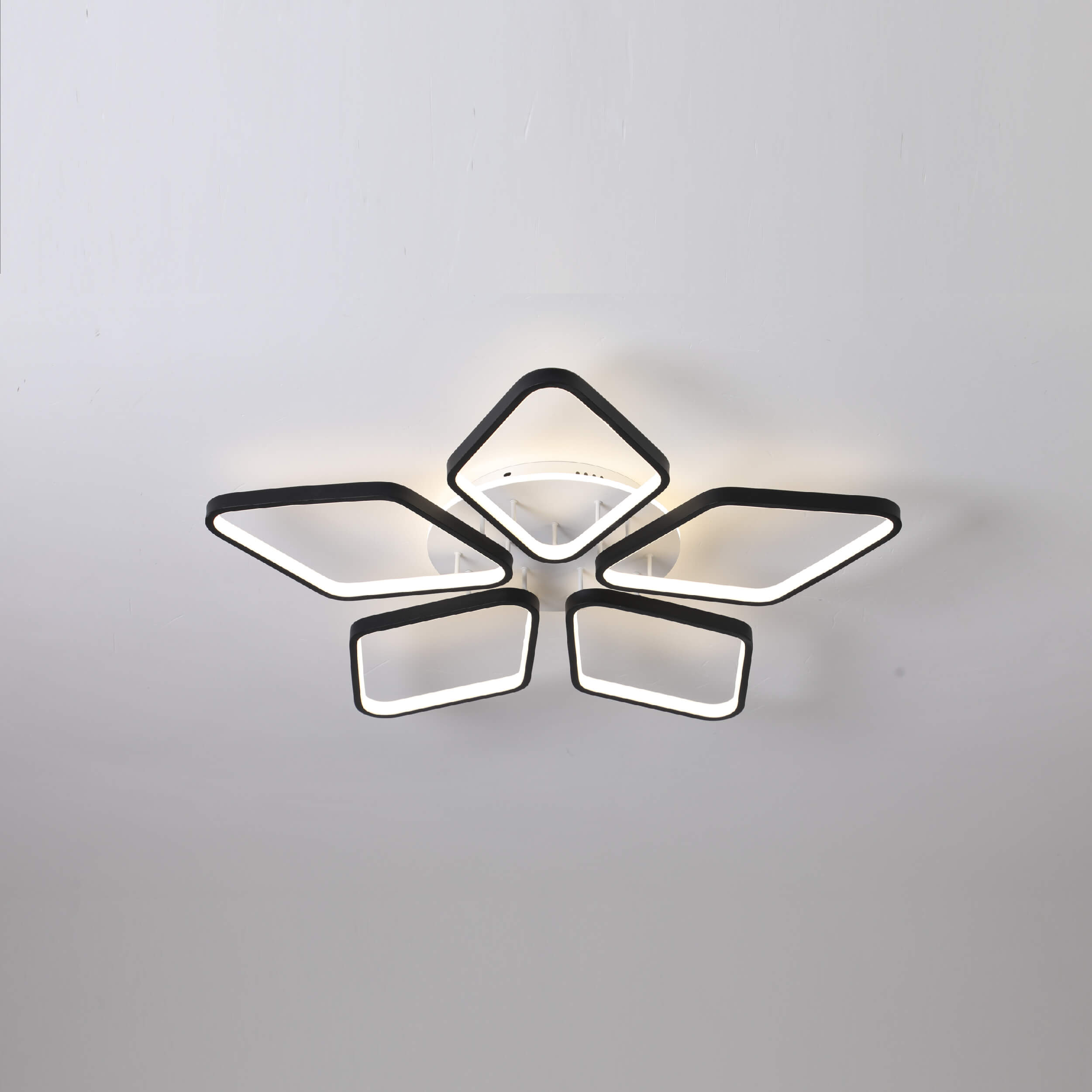  five rhombuses with rounded corners LED ceiling light