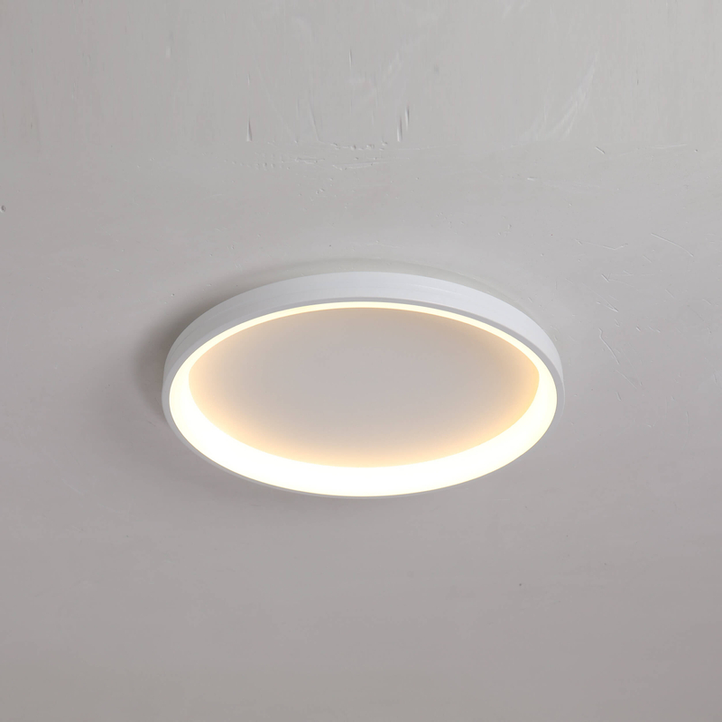 white acrylic led ceiling light with circular simple shape