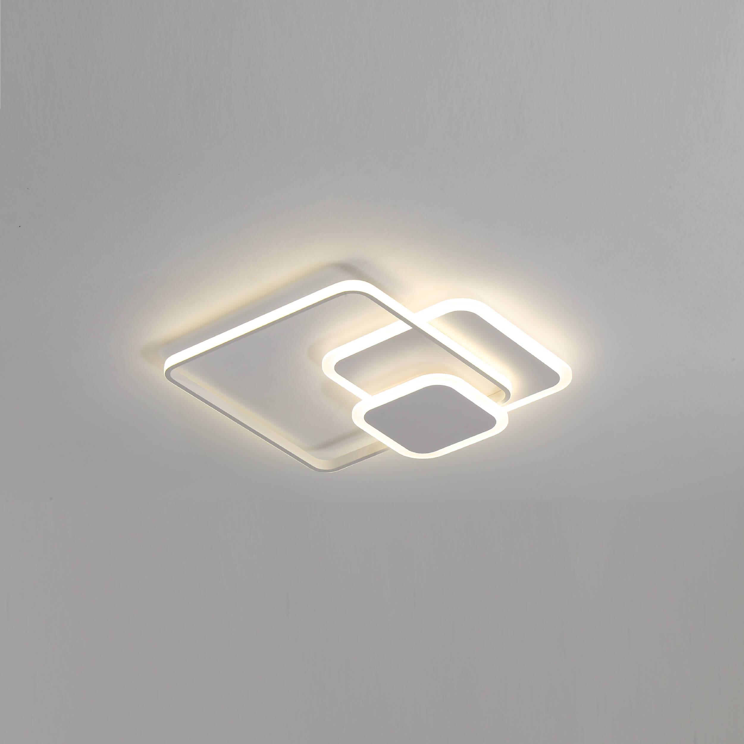 three white square led ceiling light