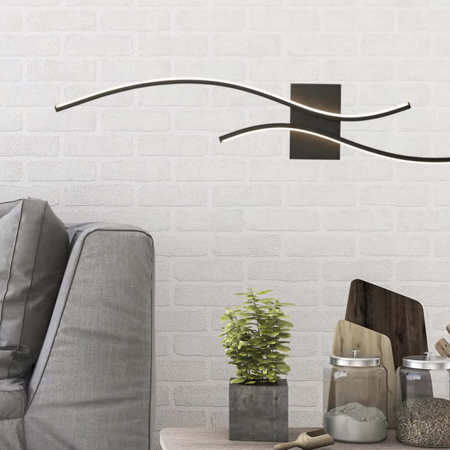 Modern Curved Wall Sconce Lighting Fixture