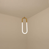 gold rings led pendant light