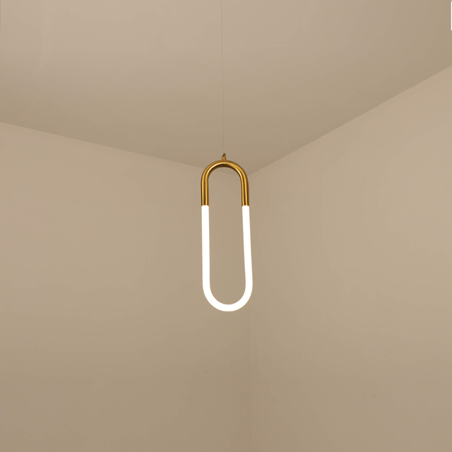 gold rings led pendant light
