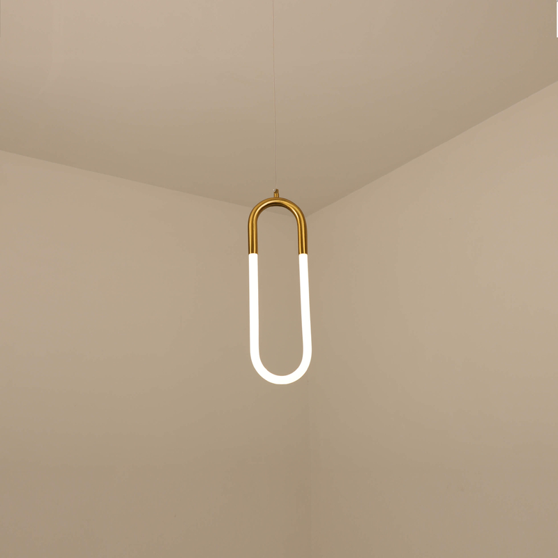 gold rings led pendant light