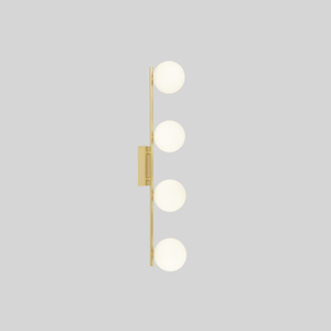 Minimalist Brass Wall Sconce with Dual Globes