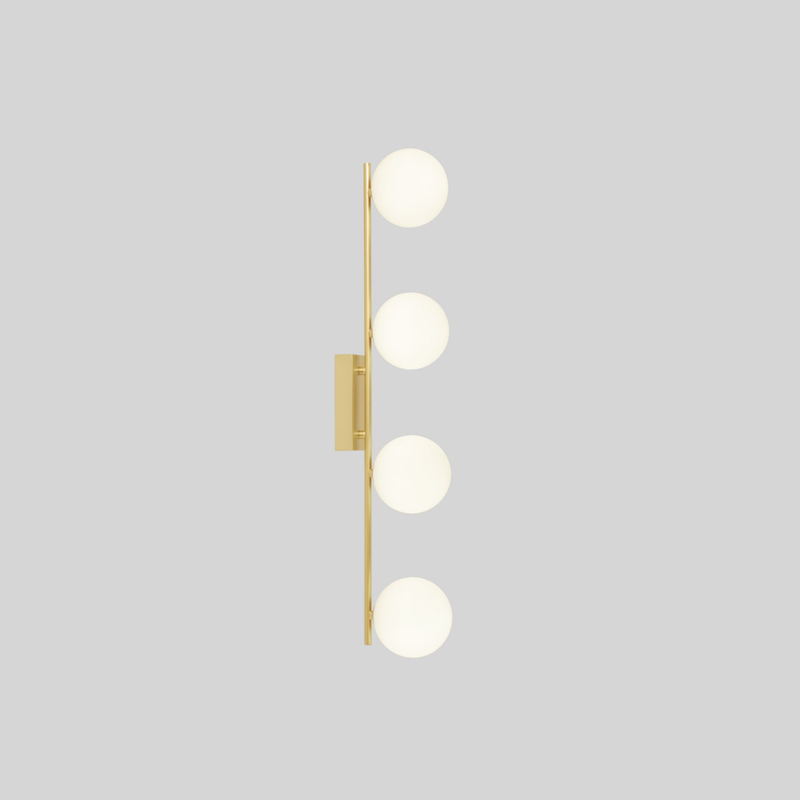 Minimalist Brass Wall Sconce with Dual Globes