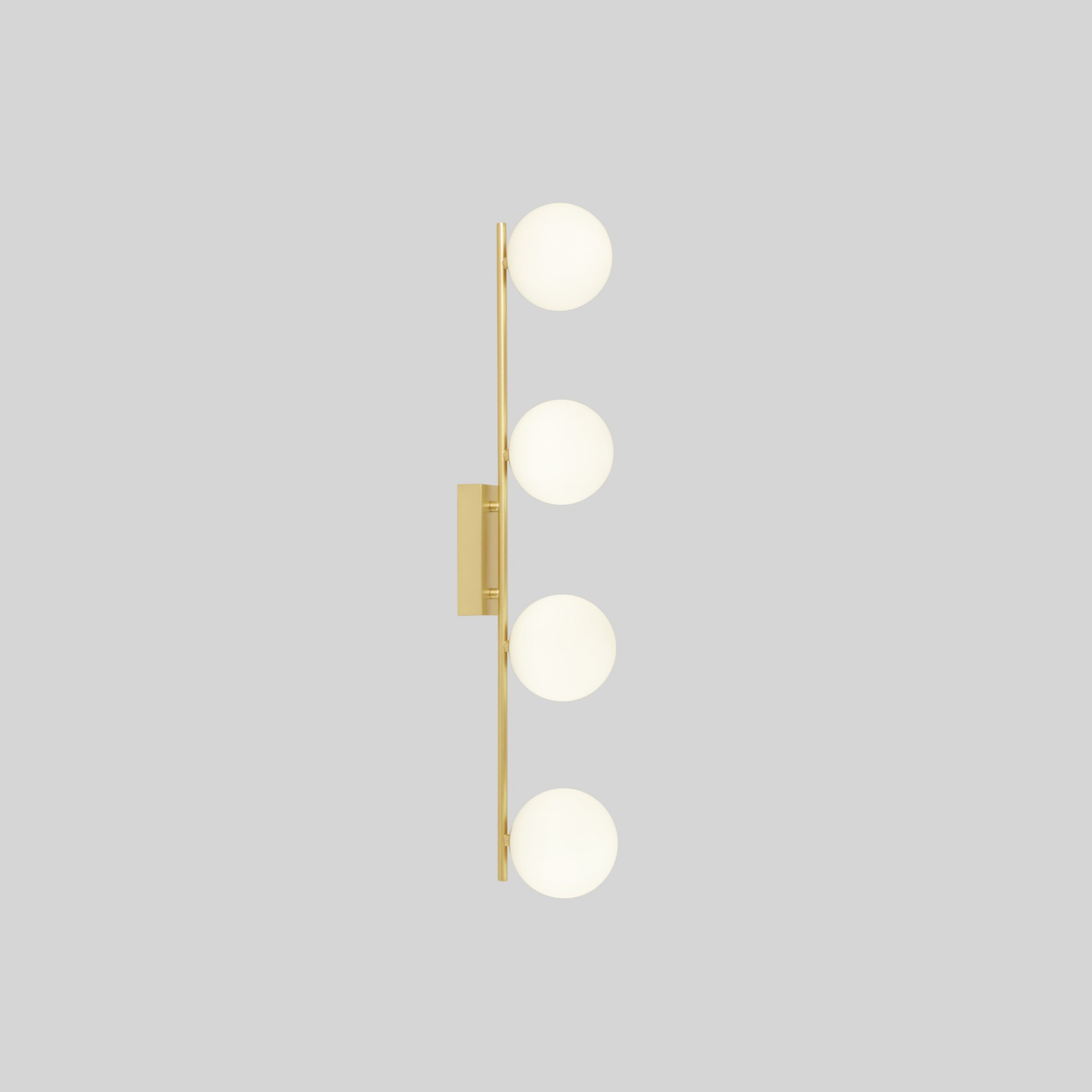Minimalist Brass Wall Sconce with Dual Globes