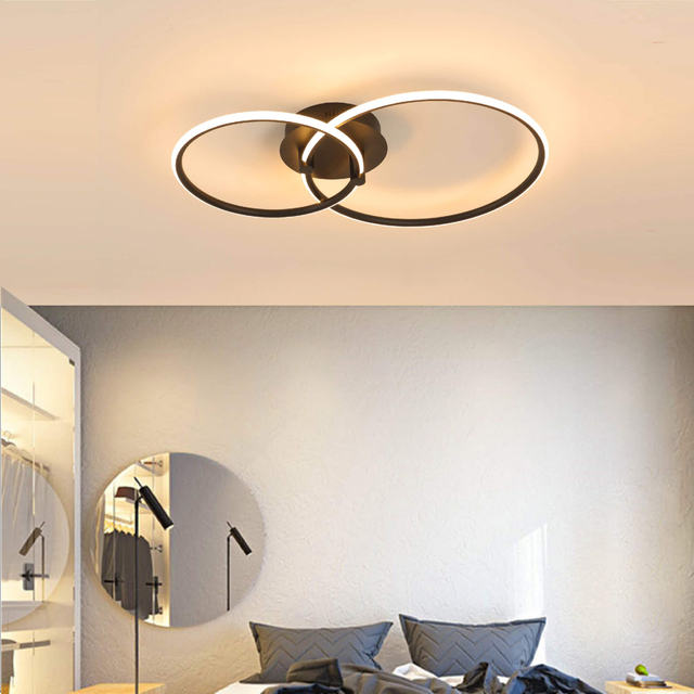 two rings Acrylic LED ceiling light for bedroom 