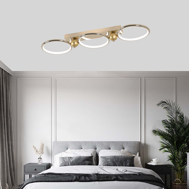 three rings metal led ceiling light