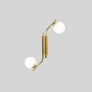 Elegant Brass Wall Sconce with Dual Bulbs